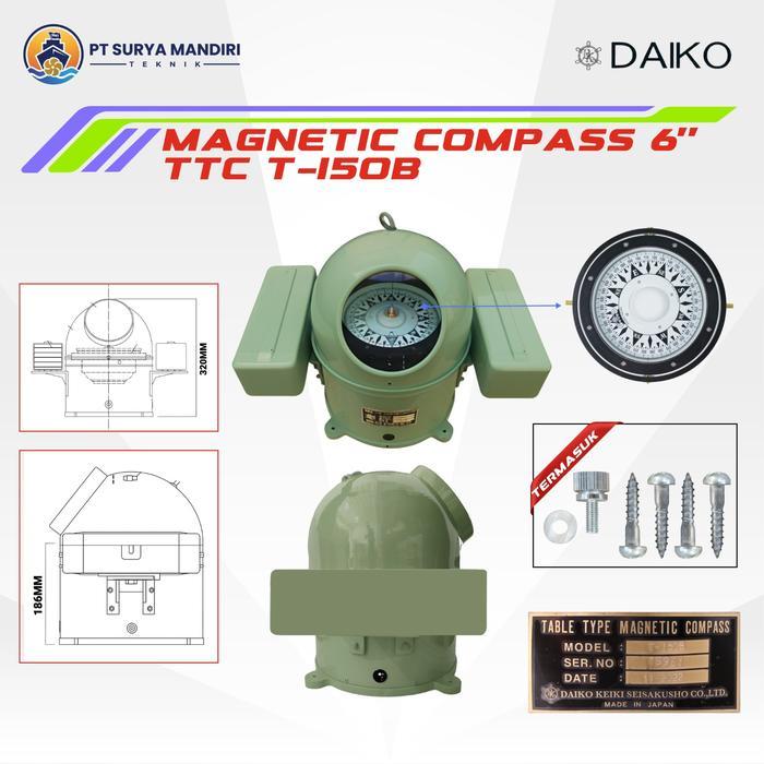 Magnetic Compass 6" Ttc T150B Daiko / Kompas Magnet 6" T150B Daiko Co