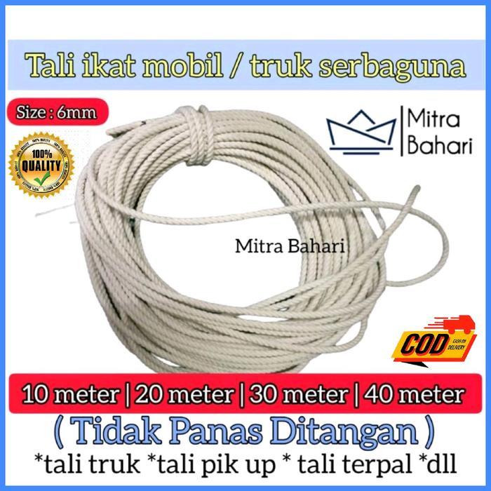 "New" TALI BAHAN KAIN 6MM (ECERAN) TALI 6MM TALI IKAT MOBIL BAK TAMBANG 6MM TALI KATUN 6MM TAMPAR