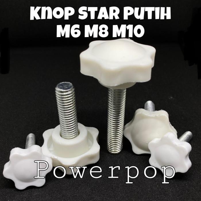 "New" Baut knop star m6 m8 m10 baut kuping pegangan
