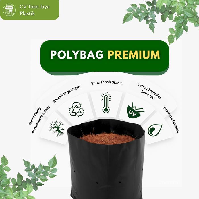 1 Pack Polybag polibeg Tanaman Polibag Tebal Kecil Sedang 15x15 20x20 25x25 30x30 35x35 40x40 murah