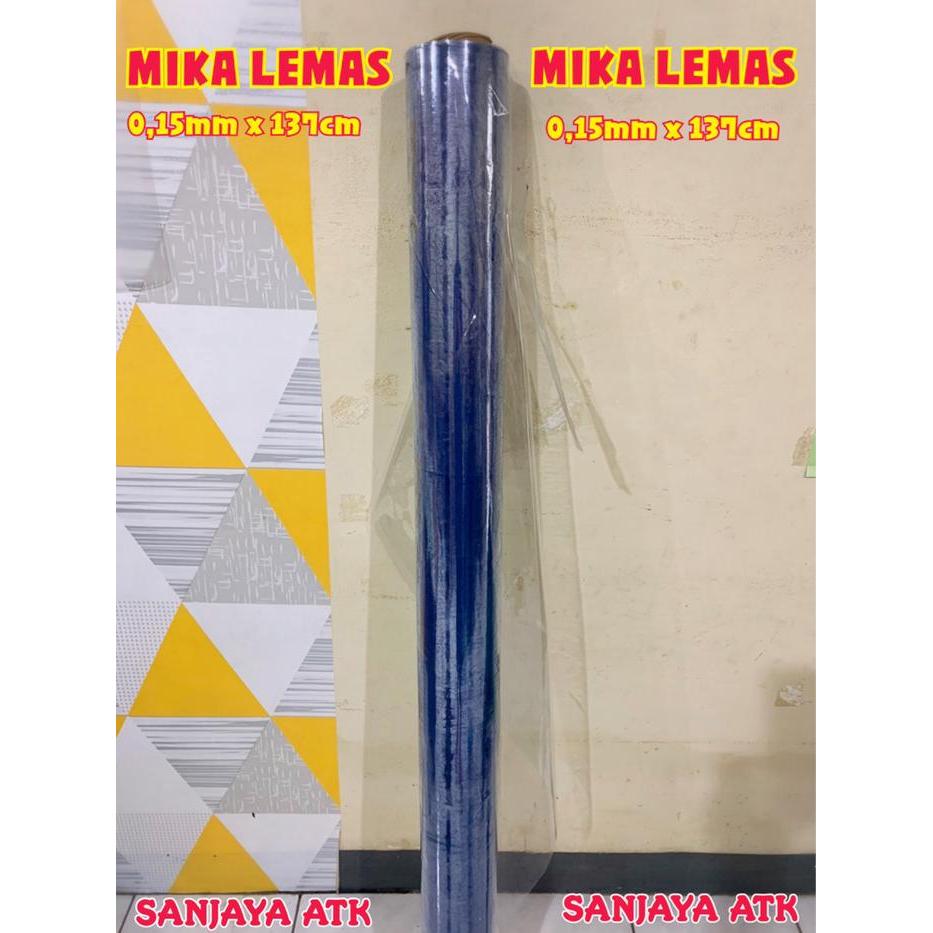 "New" PLASTIK BENING TEBAL ROL/ MIKA PVC TAPLAK MEJA/ PLASTIK METERAN 0.15MM