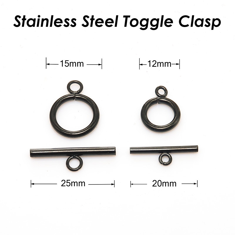 50 Pcs Toggle Clasps for Jewelry Making Gold Toggle Clasps Stainless Steel Toggles, Necklace