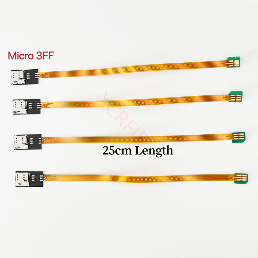 Micro 3FF SIM Slot Extension Self Pop-up Converter FPC Cable 25cm to 2FF SIM Standard 3FF 4FF Nano