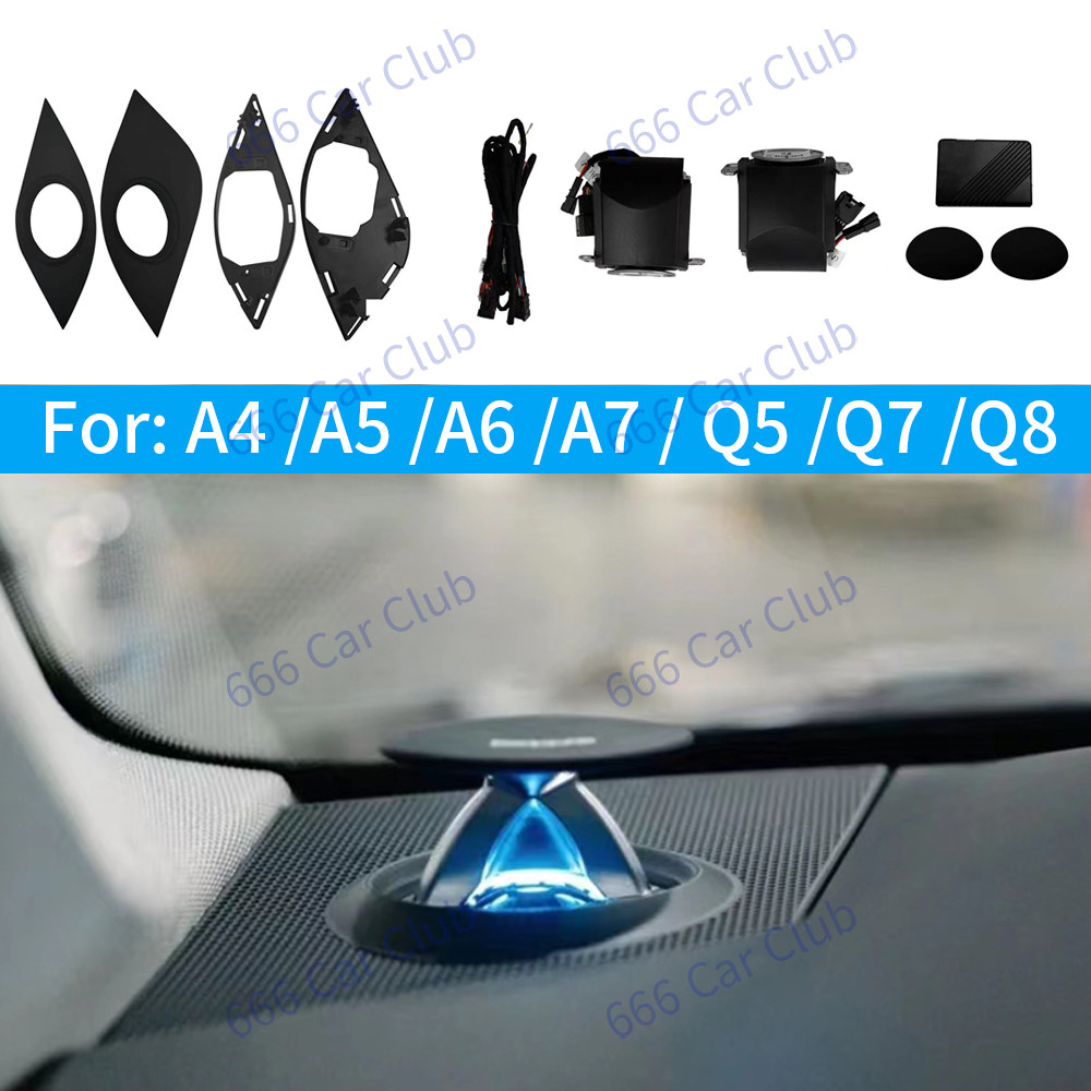 LED Lifting Tweeter Speaker For Audi A4 A5 A6 A7 Q5 Q7 Q8 C7 C8 B9 32 Colour Car Instrument Electric