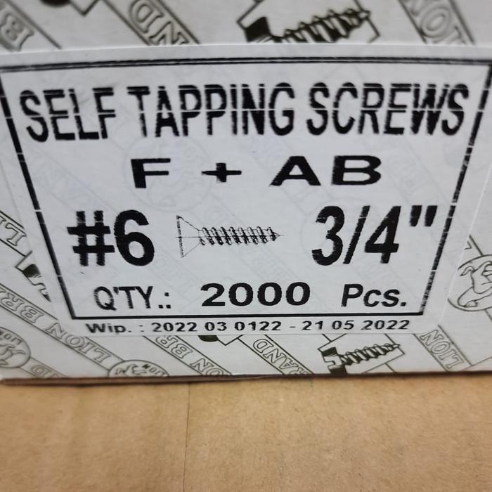 Promo skrup GRC board 6 x 3/4 sekrup calciboard 6 x 19 skrup plafon gipsum