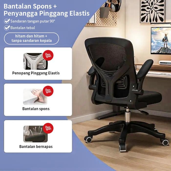 SET MEJA GAMING 120CM + KURSI KANTOR PUTAR ERGONOMIS MEJA KOMPUTER FULL SET DESAIN MODERN DAN NYAMAN
