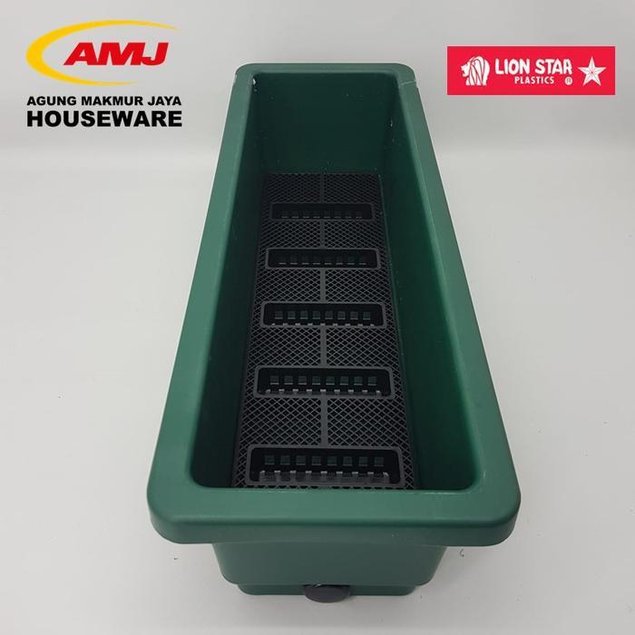 RECTANGULAR FLOWER POT LARGE POT BUNGA SEGI LION STAR