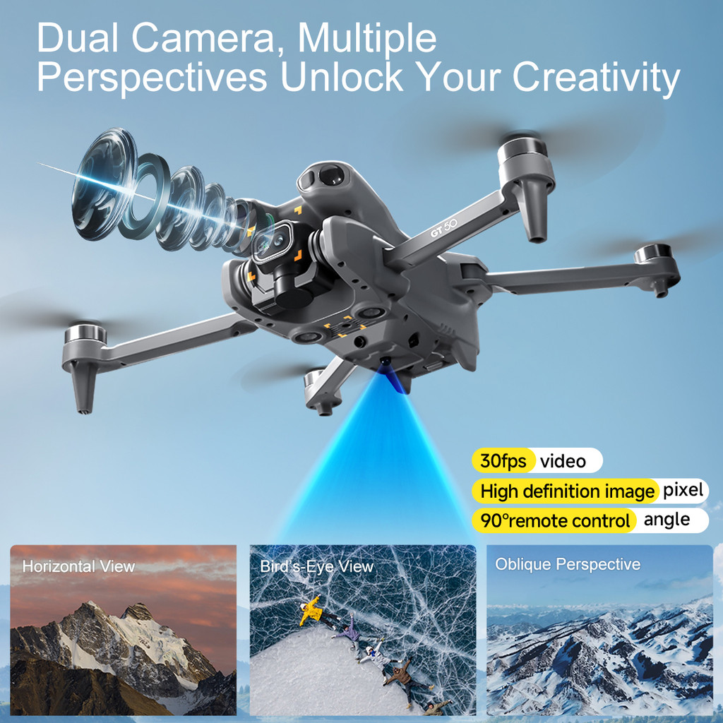 AXNEN GT50 Photography Drone Dual Camera 8K Aerial Aircraft Obstacle Avoidance UAV Large Screen