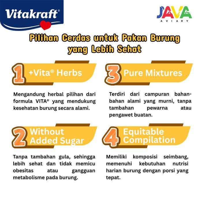 Vitakraft Menu 1Kg Pakan Premium Kenari Import/Local Semua Jenis Kenari - Canaries Bird Food Pakan