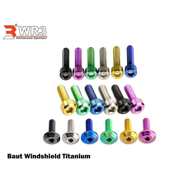 ORIGINAL Baut Titanium WR3 Windshield ZX25R CBR 250RR 150R NINJA 250 150RR ADV READY STOCK