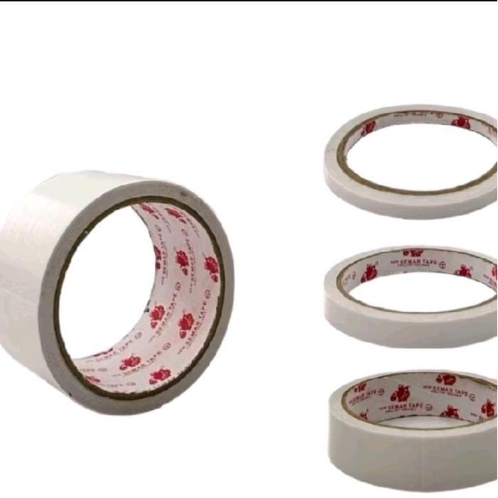 Isolasi dobel tape SEMAR / isolasi Bolak balik Putih
