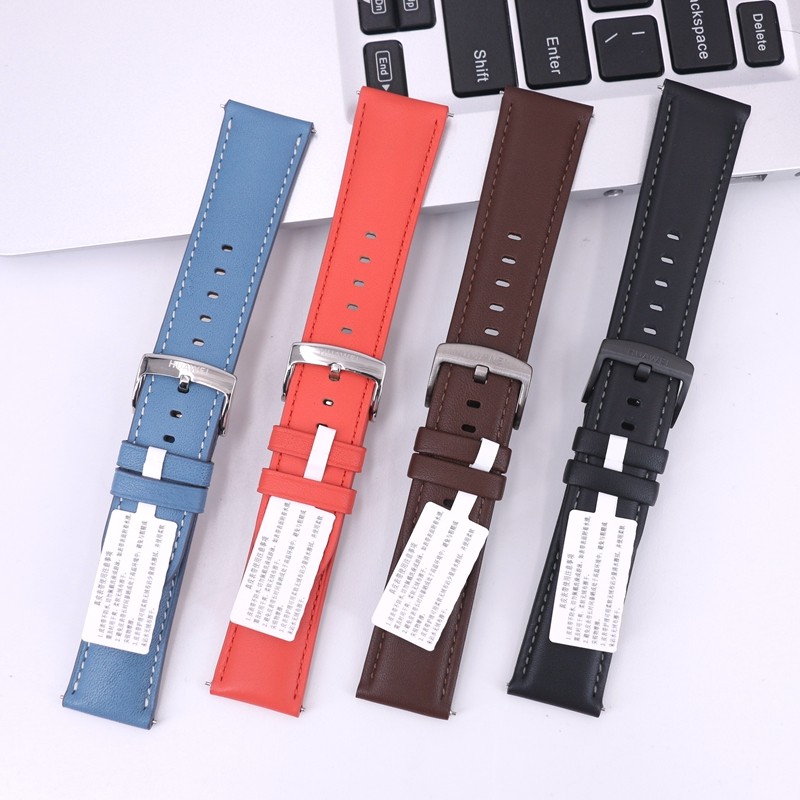 Original Huawei 22mm Watch Strap Huawei GT2 GT3 GT4 46mm Calf Leather Strap for Huawei Watch 3 4pro