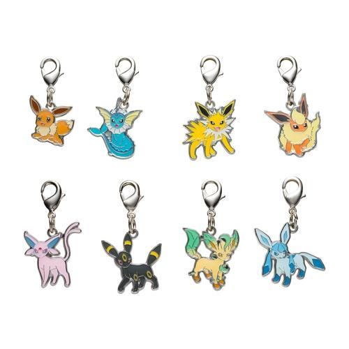 Mini Keychain Pokemon Center Eevee Evolutions Glaceon Umbreon Espeon Gantungan Kunci Kecil Original