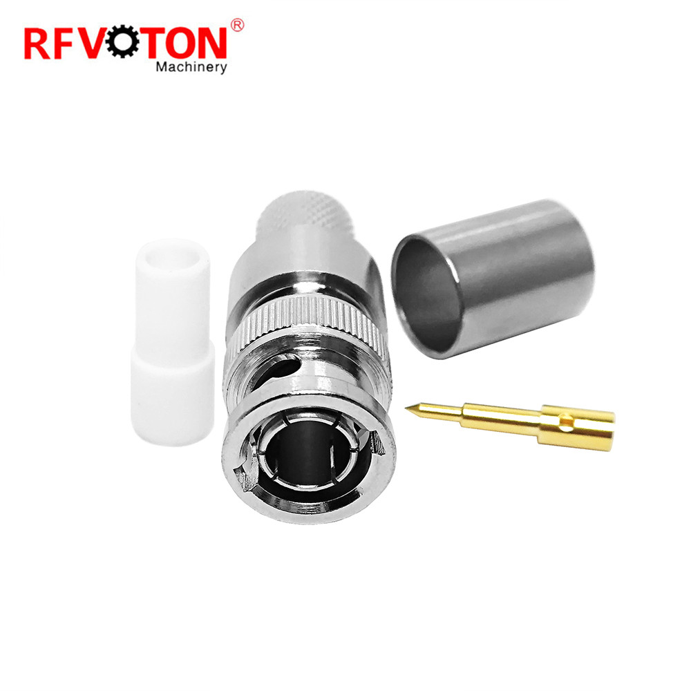 5pieces BNC Male Plug EZ Crimp Connectors for LMR400/RG8/RG8U/RG213/RG214 Cable