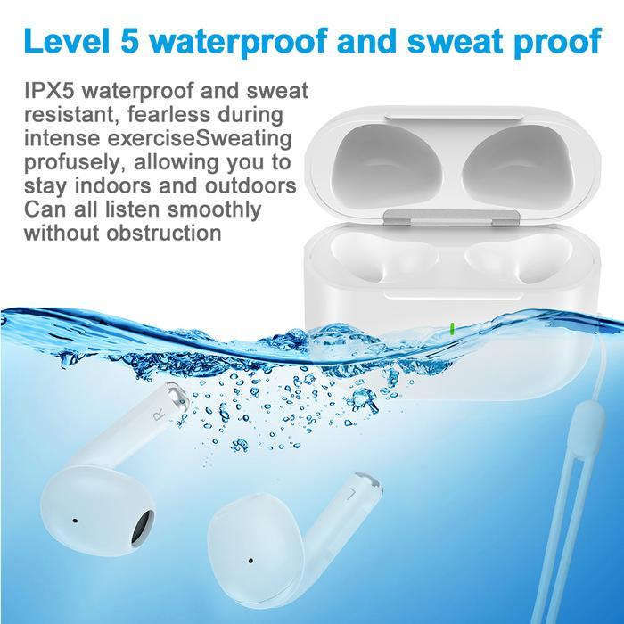 Goojodoq Earphone Bluetooth Tws-A6 Pro Earphone Nirkabel Headset Bluetooth 5.3 Earphones Bt Handset