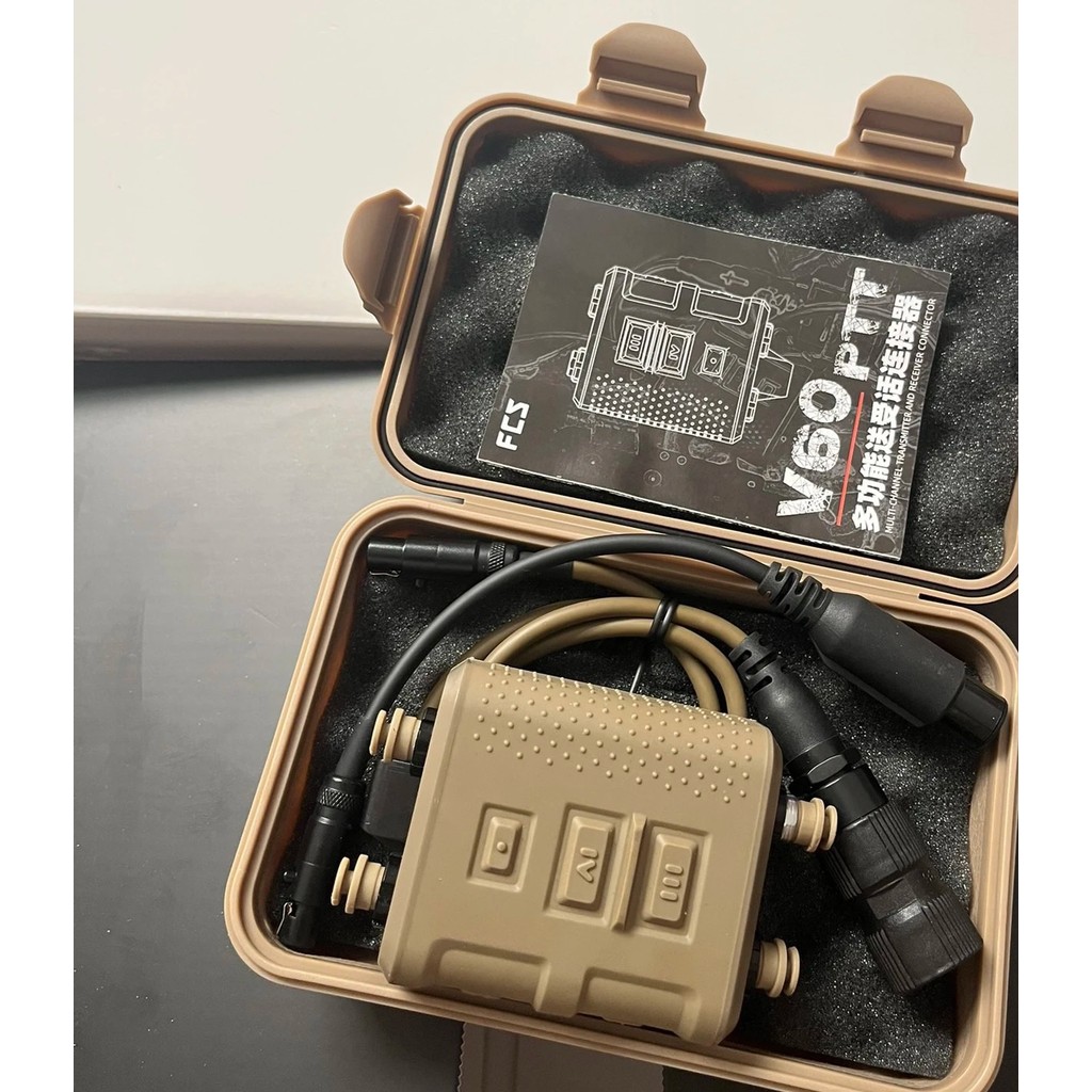 FCS replica INVISION V60ptt multifunctional dual channel tactical earphone PTT PRC152A 148