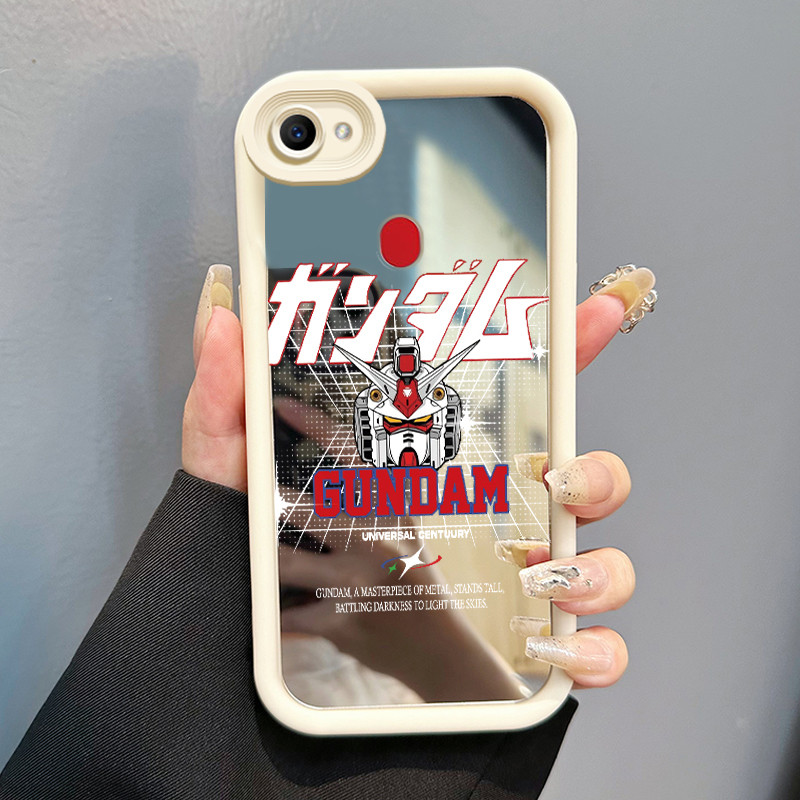 Casing Hp Untuk OPPO F5 F7 F5 Youth Case Robot Mecha Keren Mirror Kasing silikon Anti Bentur Cesing 