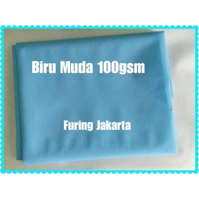 Biru Muda 100 gsm, kain furing,kain spunbond