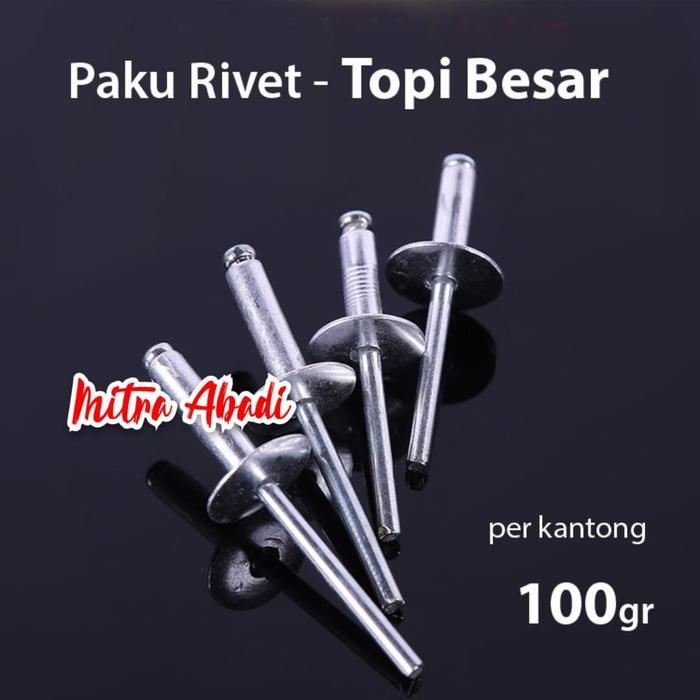 * Paku Rivet Topi Besar / Paku Keling / Paku Tembak / Large Cap Rivets Nail