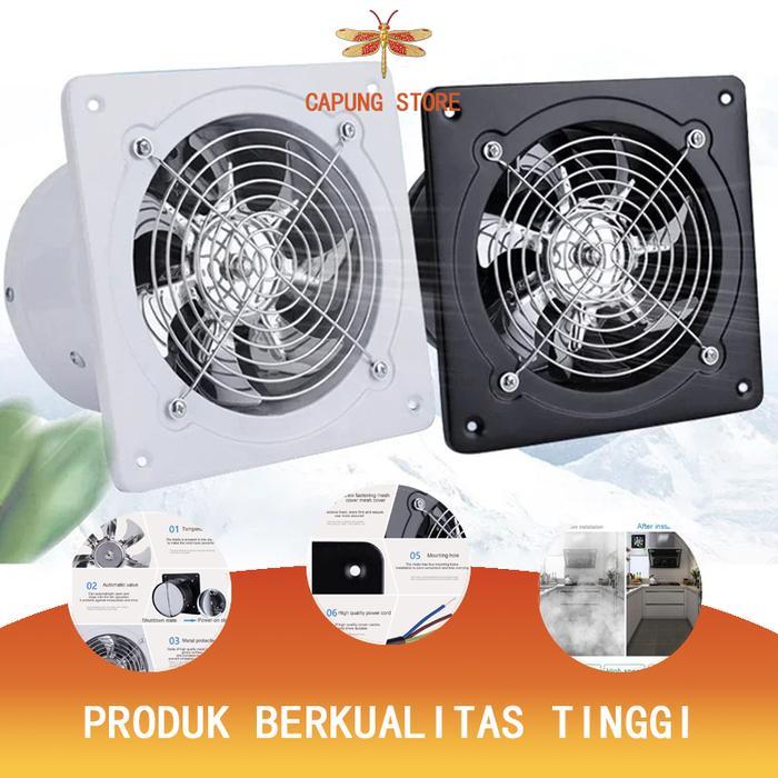 4 Inch Exhaust Fan Dinding 4Inch Kipas Exhaust Ventilasi Dinding Exhaust Fan Kamar Mandi Booster Fan