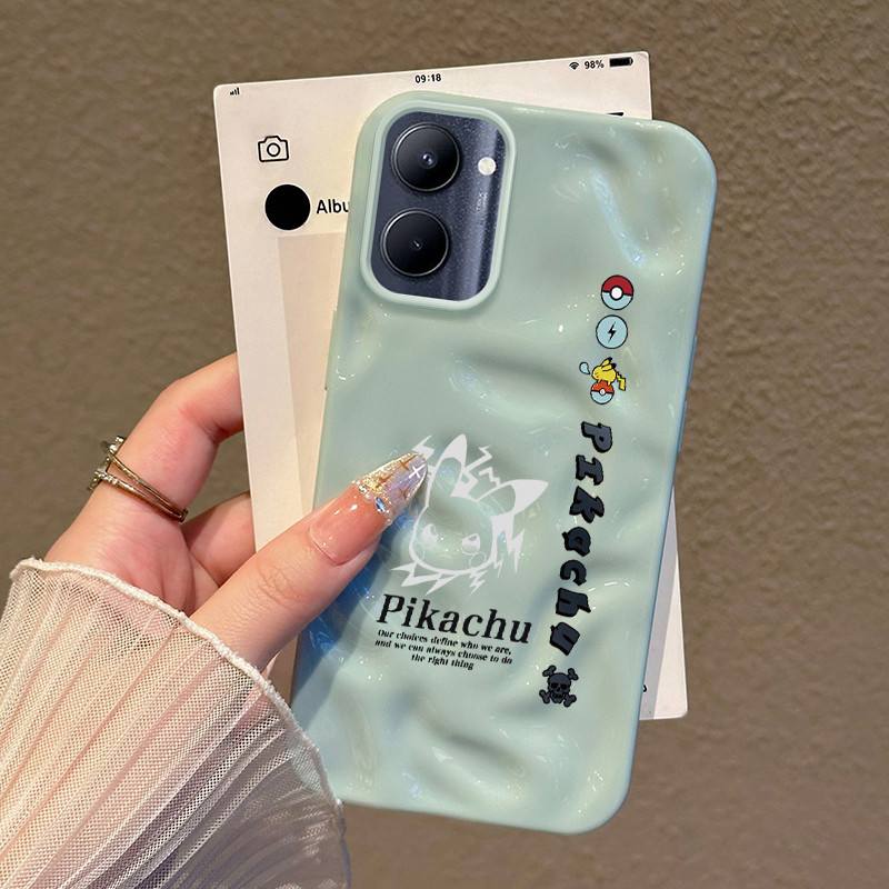 Casing Hp Untuk Realme C33 Case Casing HP Softcase Silikon ponsel Anti-sidik jari Pola meteorit jatu