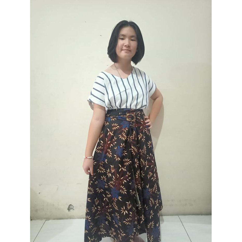 novela rok lilit payung batik long skirt