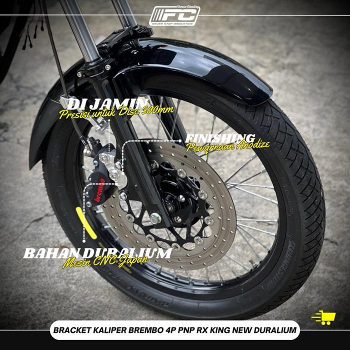 Breket Kaliper Kytaco Brembo 4P Disk 300Mm Pnp Shock Rxking New