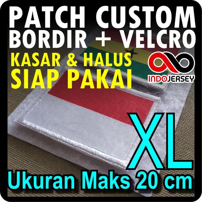 Patch Badge Emblem Custom Logo Semi Woven FLOCK BORDIR Velcro VELKRO PREPET Outdoor TACTICAL