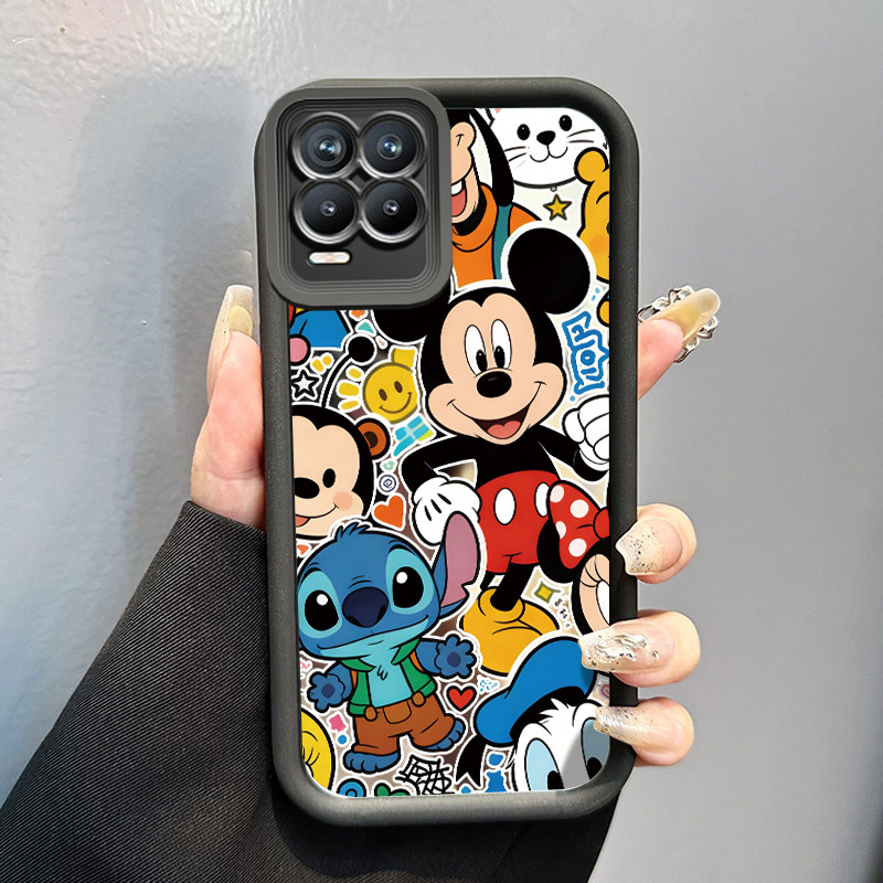 Casing Hp Untuk Realme 8 4G 8 5G 8 Pro 8s 5G Q3 Q3i V13 5G Narzo 30 5G Case Cartoon Mickey Series Ce