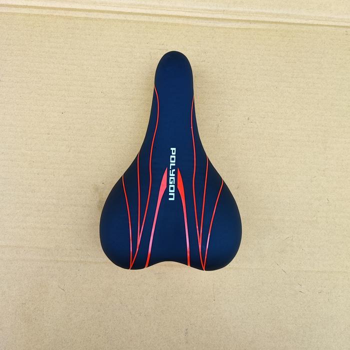 Saddle Polygon Black Red. Sadel Sepeda MTB Hitam Merah Empuk Original