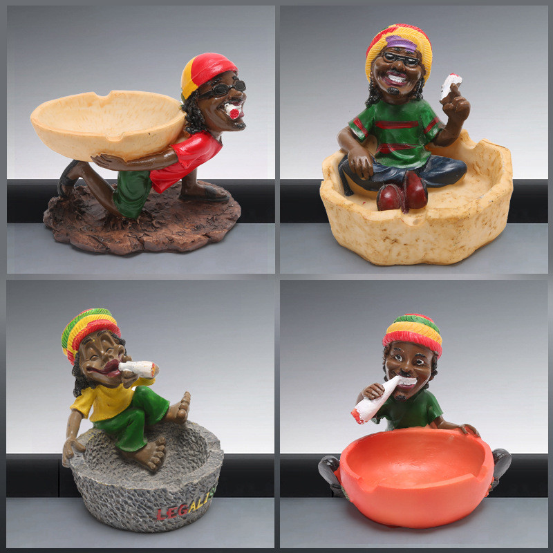 Small Jamaican ashtray features fine resin ashtray home ashtray collector crafts