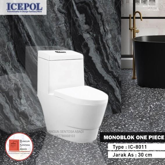 New KLOSET DUDUK ONEPIECE BODY BESAR ICEPOL IC8011 RIMLESS NEW MODEL TOTO