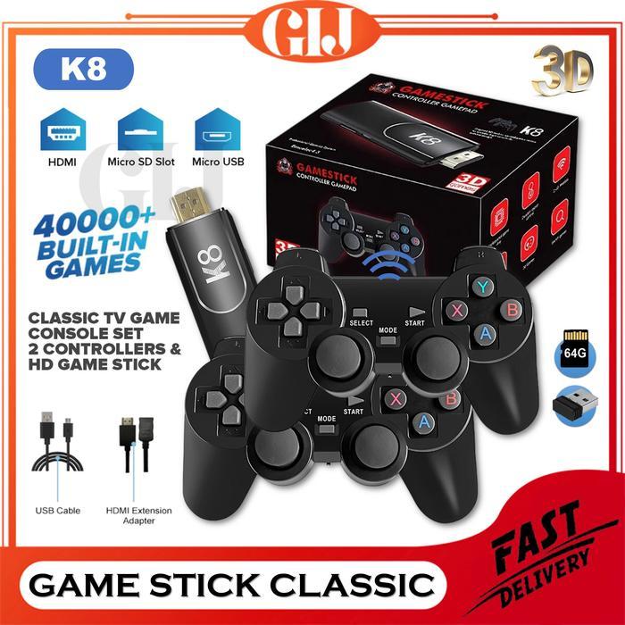 Game Stick K8 Game Stick 4K Game Console Wireless Gamepad HDMI TV Retro Video Games 40000+