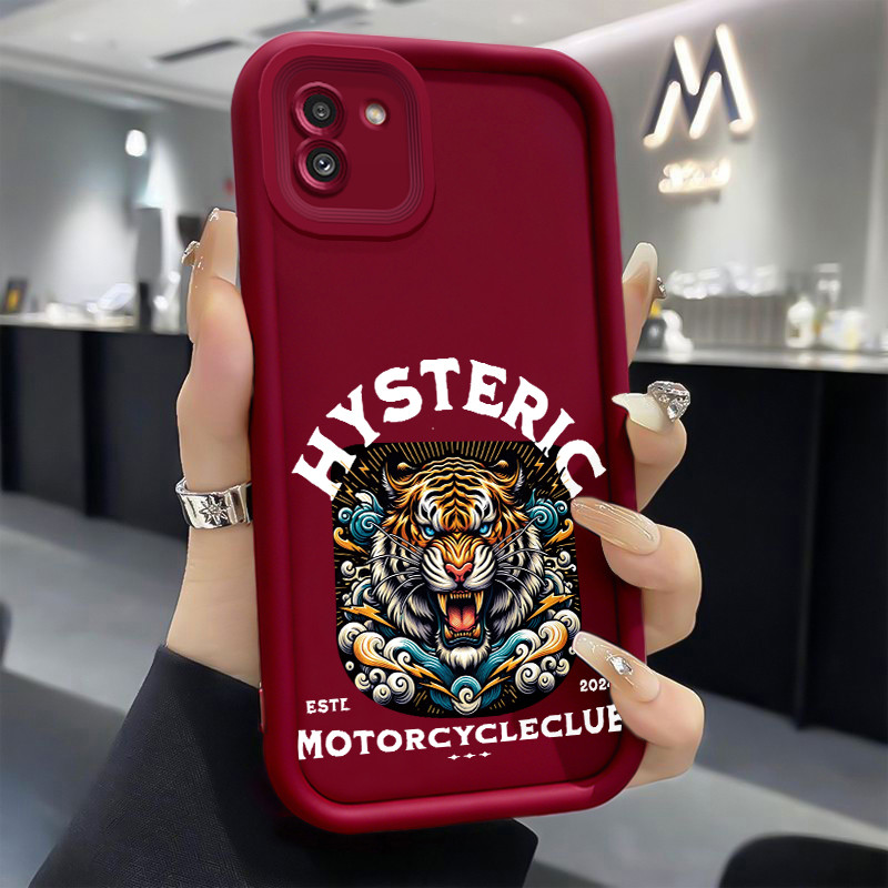 Casing Hp untuk Samsung Galaxy A03 Case Macan yang perkasa Kasing silikon Cesing Bagus Selfie Kesing