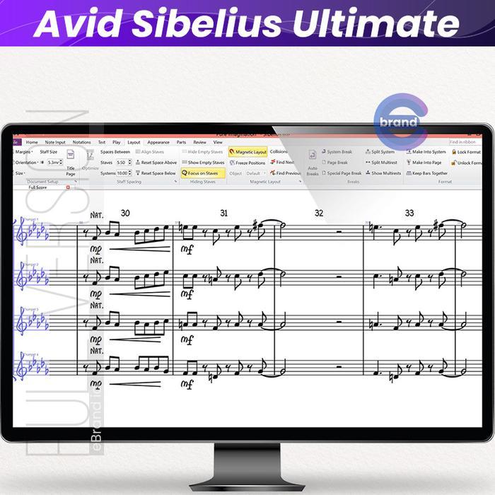Avid Sibelius Ultimate V2025.4: Software Notasi Muzik untuk WinOS dan MacOS - Versi Penuh, Stabil,