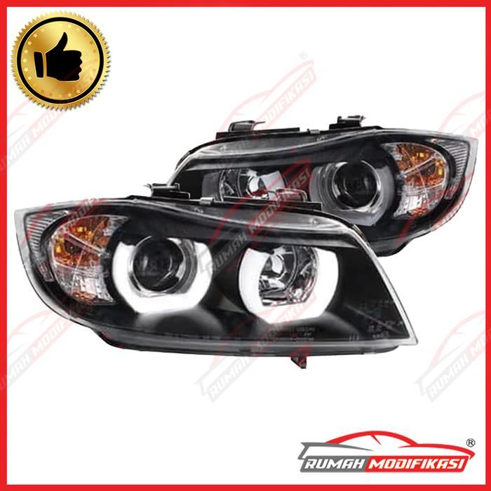 Headlamp - Bmw E90 Lci 2009 - Sonar - Angel Eyes - Led - Black