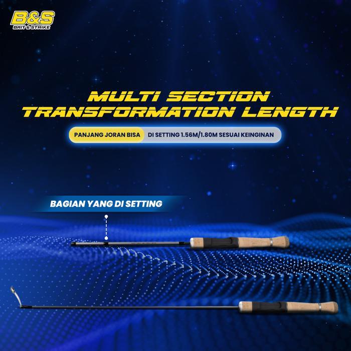 TERLARIS Joran Pancing Ultralight LEMOREN Baitha Lure 1-6lb Joran Travel Rod 1.56m/1.80m free BOX