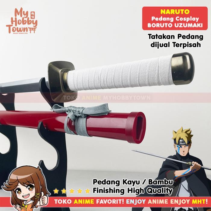 Replika Pedang Kayu Bambu Boruto Uzumaki Uchiha Sasuke Naruto Cosplay