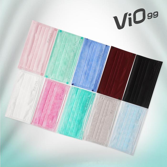 "New" Vio99 Mask Earloop - Masker Vio 3 Ply Isi 50 pcs Masker Medis Vio 99