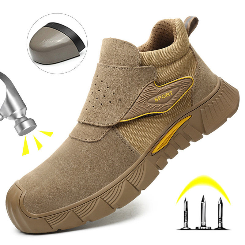 Anti-Puncture Steel Toe Men's Safety Shoes Lightweight Safety Shoes For Men Fashion Sneaker Outdoor