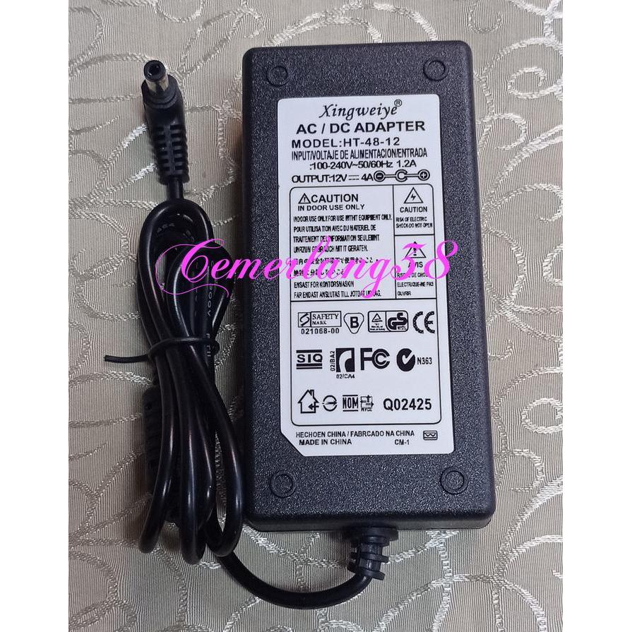 ken AC / DC Adapter 12V 4A Adaptor DVR / CCTV 4A 12V + Kabel Power 12 v