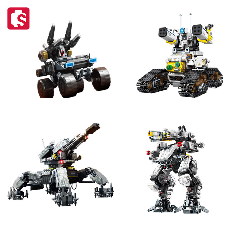 SEMBO BLOCK The Wandering Earth Military Mecha Model Assembly Building Block MOC Robot Bricks Kids