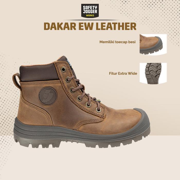Safety Jogger Works Dakar EW Leather S3 Brown Sepatu Safety Sepatu Pekerja Sepatu Proyek Sepatu