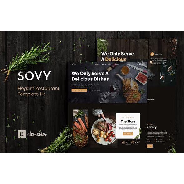 Sovy – Restaurant Elementor Template Kit