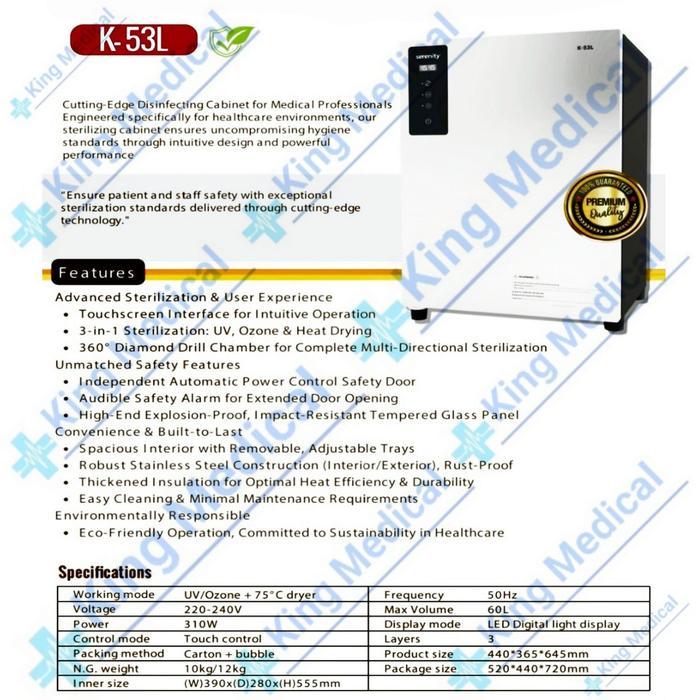 Ready Autoclave Sterilisator Kering/Sterilizer 1 Pintu Serenity