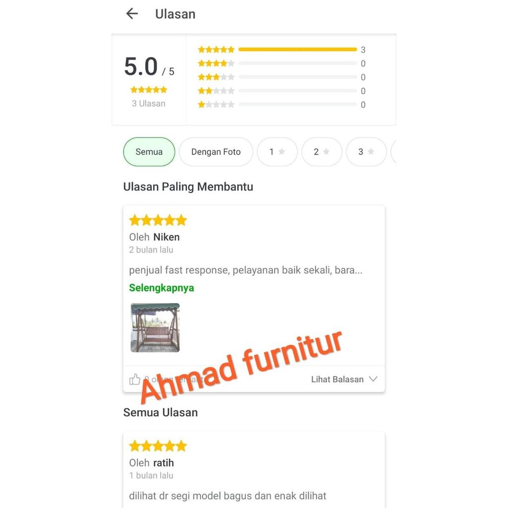 Kursi Ayunan Kayu Jati Jepara - Ayunan Kayu Taman