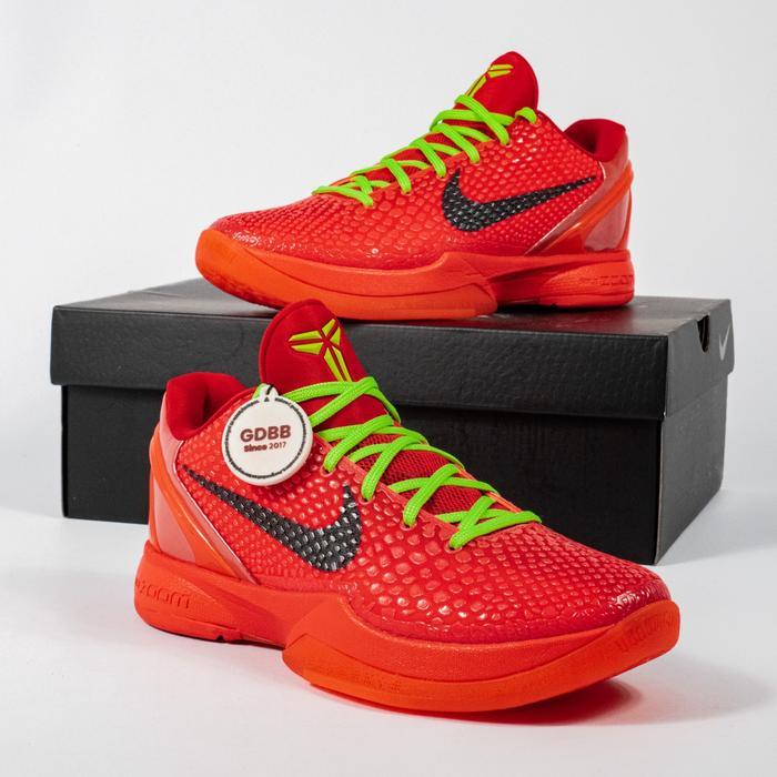 Zoom Kobe 6 Protro Reverse Grinch 23 Bright Crimson Red Electric Green Pasti Ori