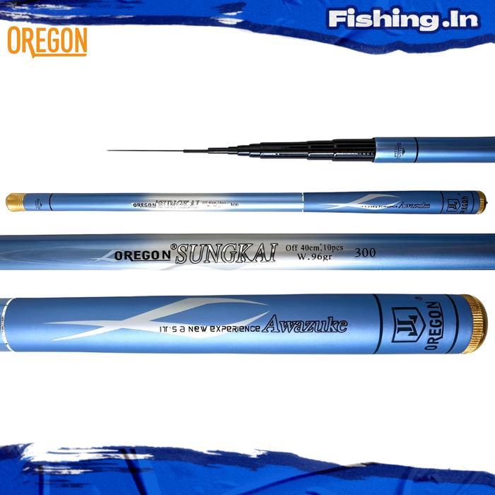 Joran TEGEK Oregon Sungkai Carbon Kaku - Medium Hard Action, Panjang Ruas 40cm - Ukuran 180 isi 6