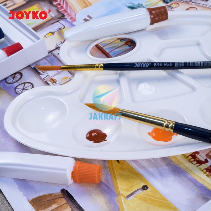 (1 Pcs) Palet Palette Lukis JOYKO Tempat Cat Air Poster Minyak Acrylic Plastik PLT-111 Emboss Tebal