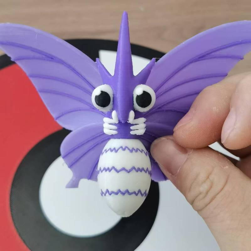 DISKON Pokemon Anime Figures Venomoth Venonat Proportion World 1:20 Diy 3D Printing Kawaii Cartoon C